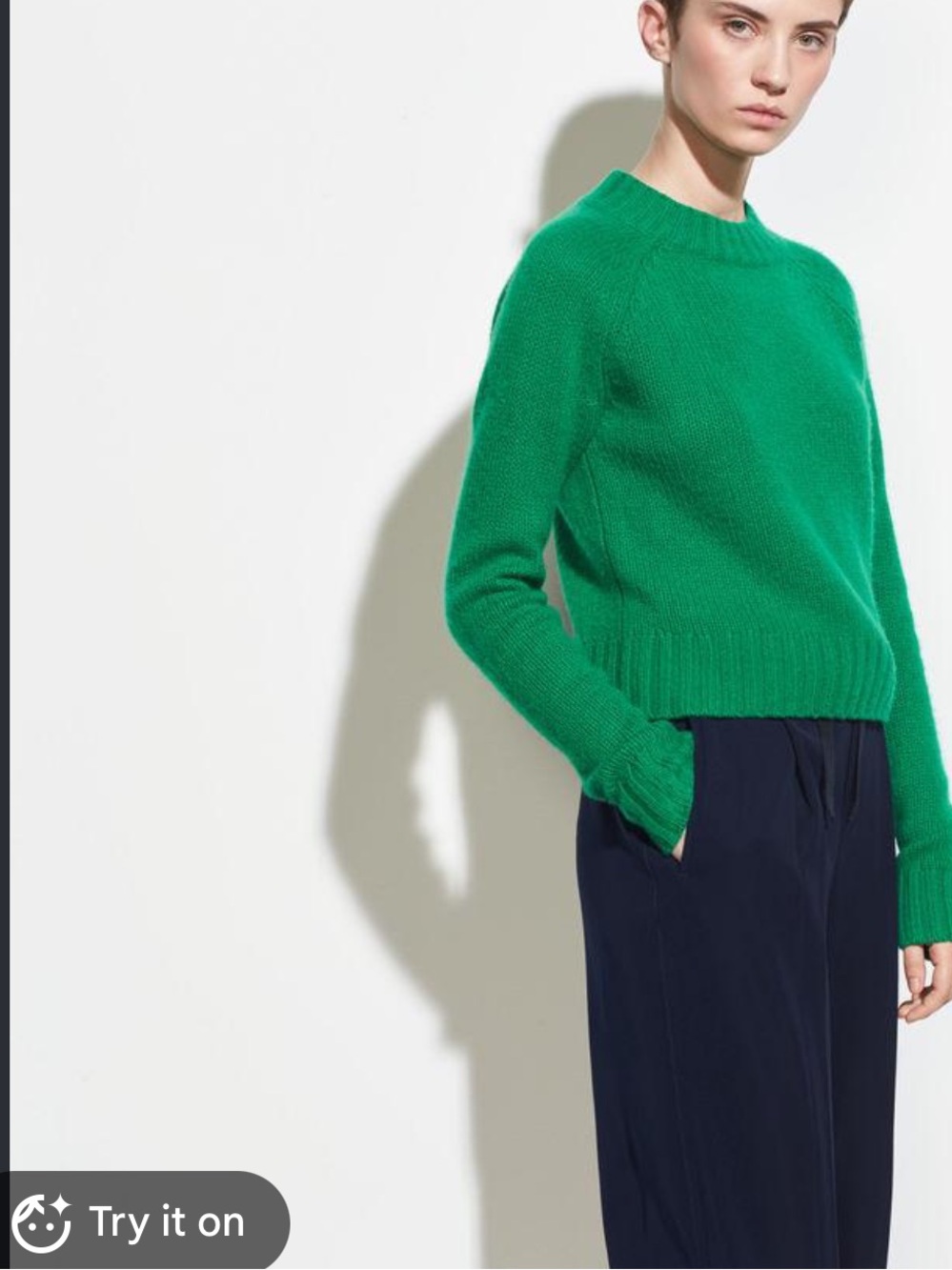 VINCE | 100% Cashmere Kelly Green Crew Neck Pullover Sweater size XS